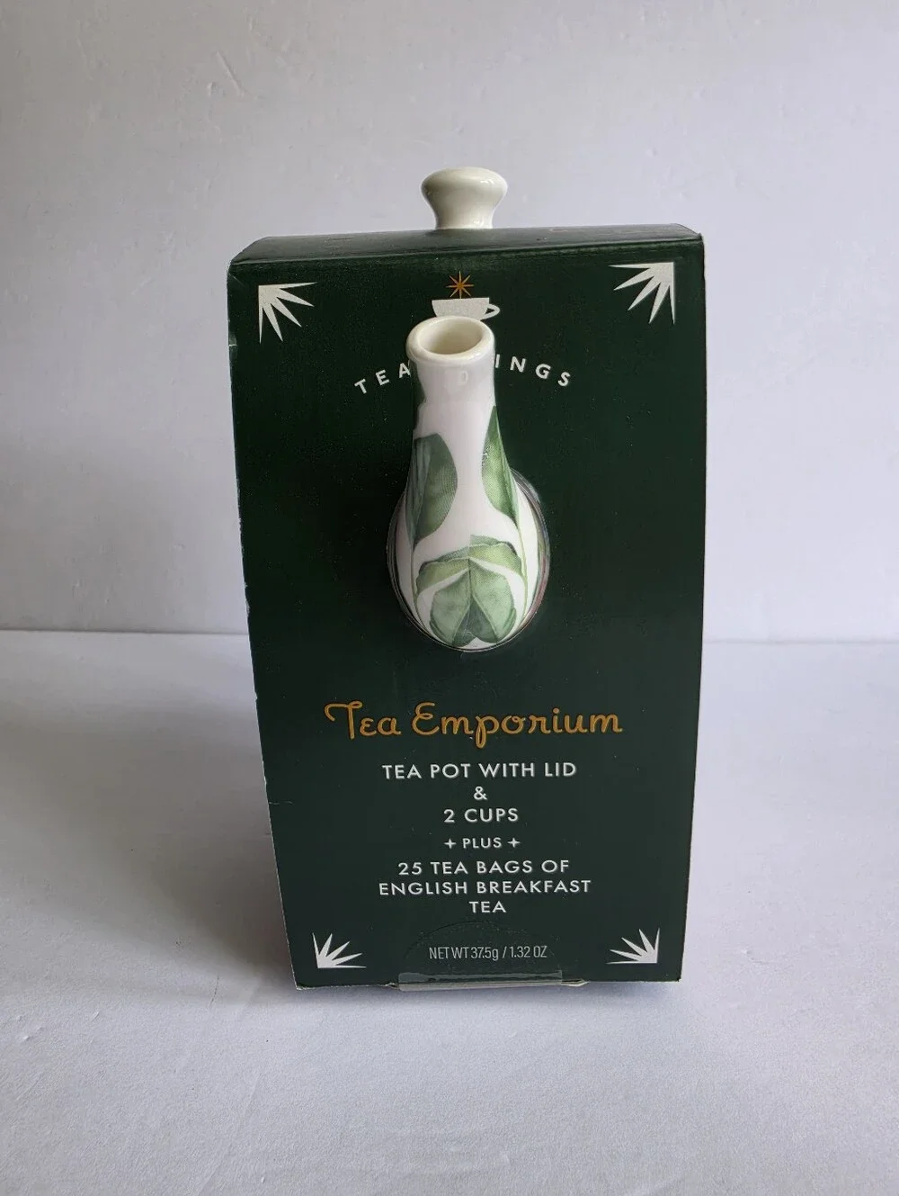 Tea Emporium Tea For Two Stackable Floral Set With Teapot and Two Cups ~ NWT